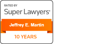 Rated By Super Lawyers | Jeffrey E. Martin | 10 Years
